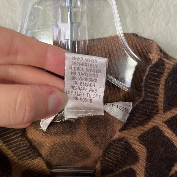 Vintage Causal Corner Giraffe Lambswool & Rabbit Fur Sweater Women Size S - Picture 11 of 13